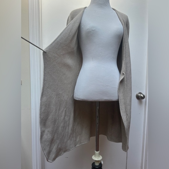 Abercrombie & Fitch Soft A&F Collection Cardigan Longline Tie Front Beige XS - Picture 4 of 9